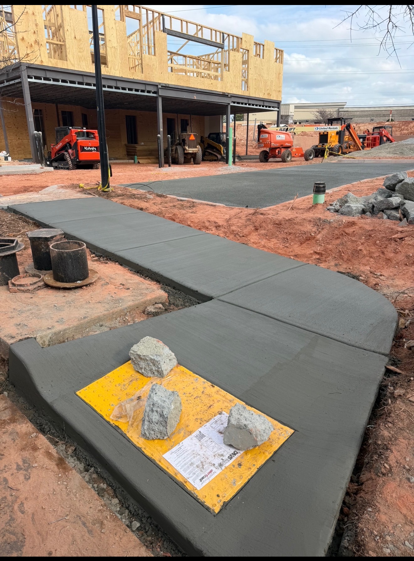 Commercial concrete pour