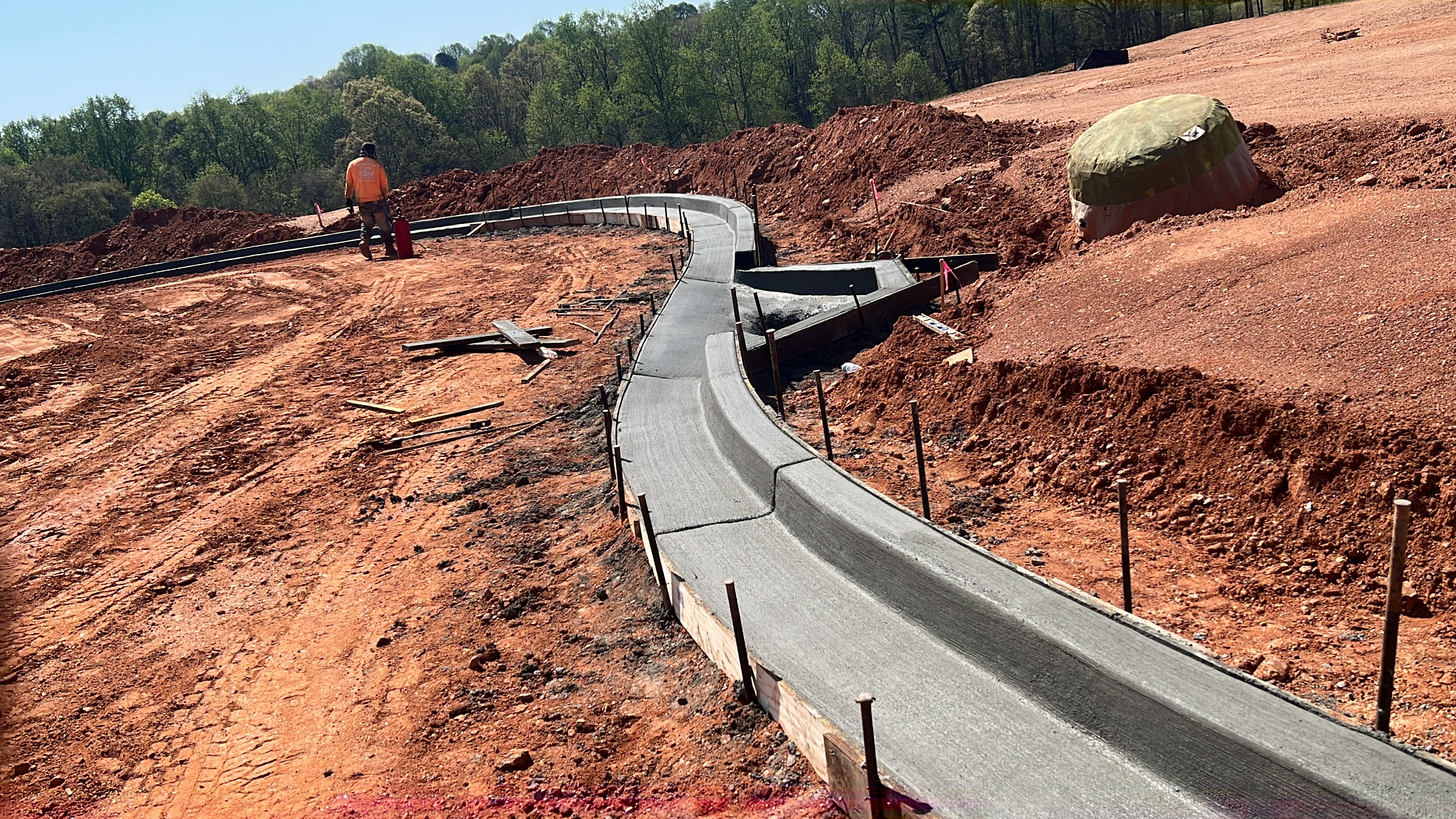 Commercial concrete project site